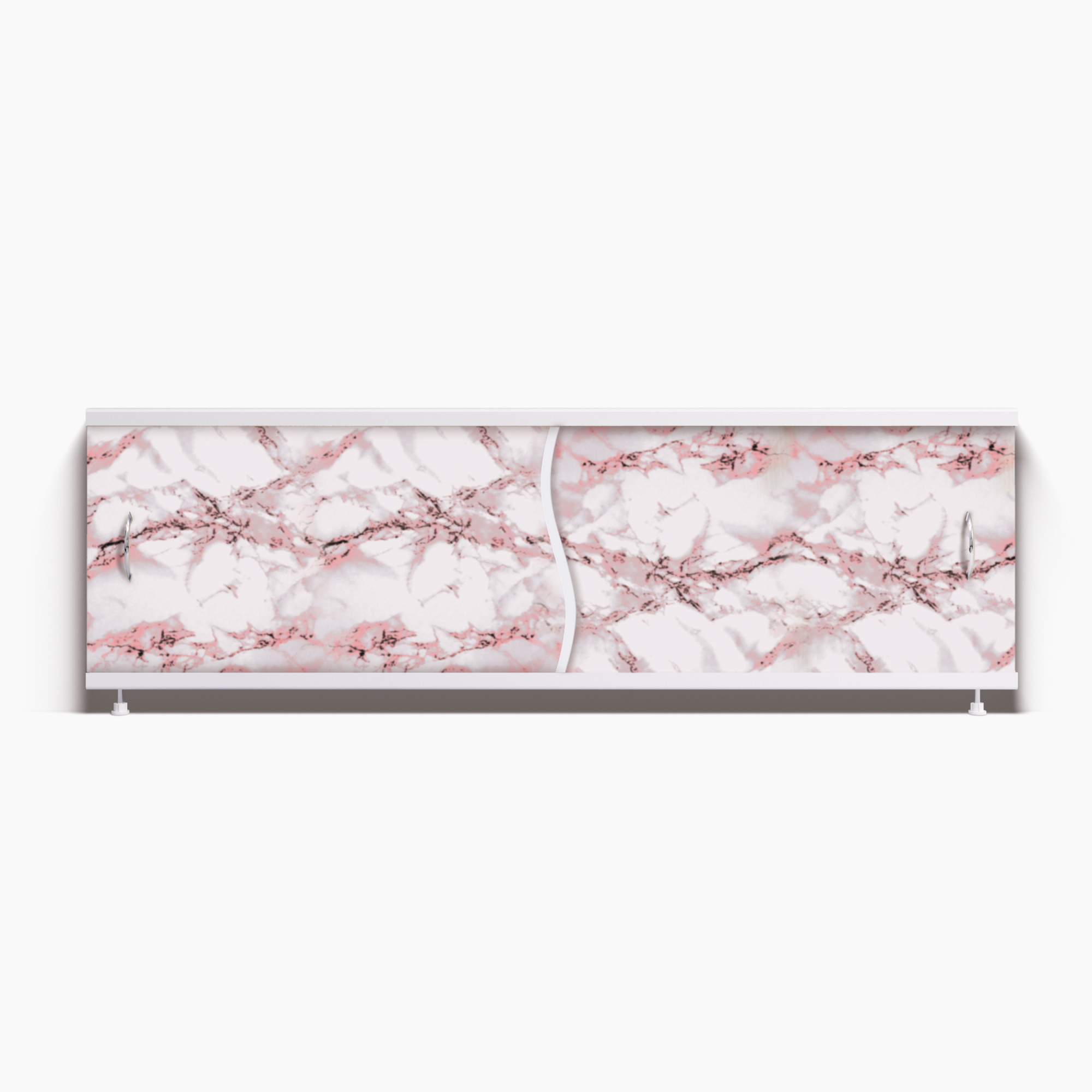 Экран под ванну Премьер 150 ярко-розовый мрамор